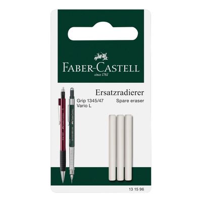 Borrador Faber Castell Recambio para Grip 1345/7 y Vario, 3 pcs