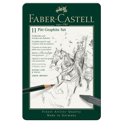 Lapiz Faber Castell Pitt, juego de grafitos 11 piezas