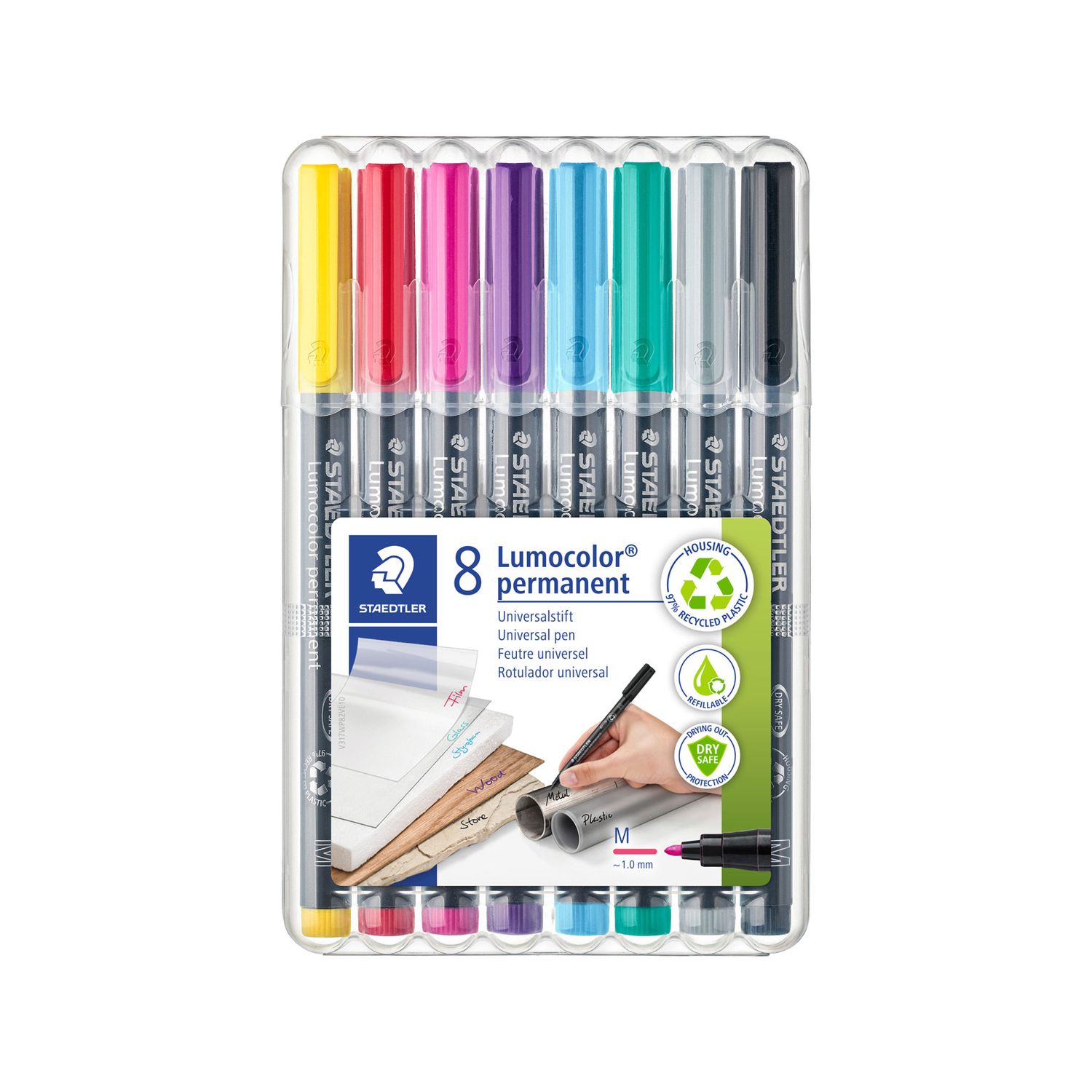 Marcador Staedtler Lumocolor Permanente 8 Colores
