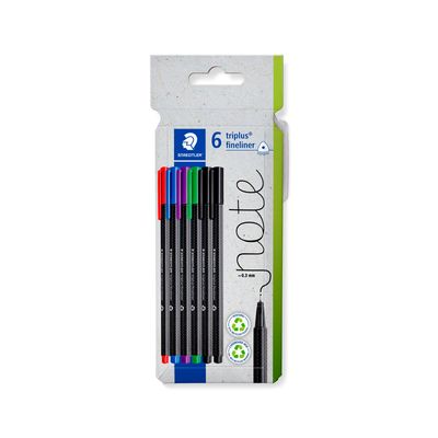 Marcador Staedtler Triplus Fineliner 6 Colores
