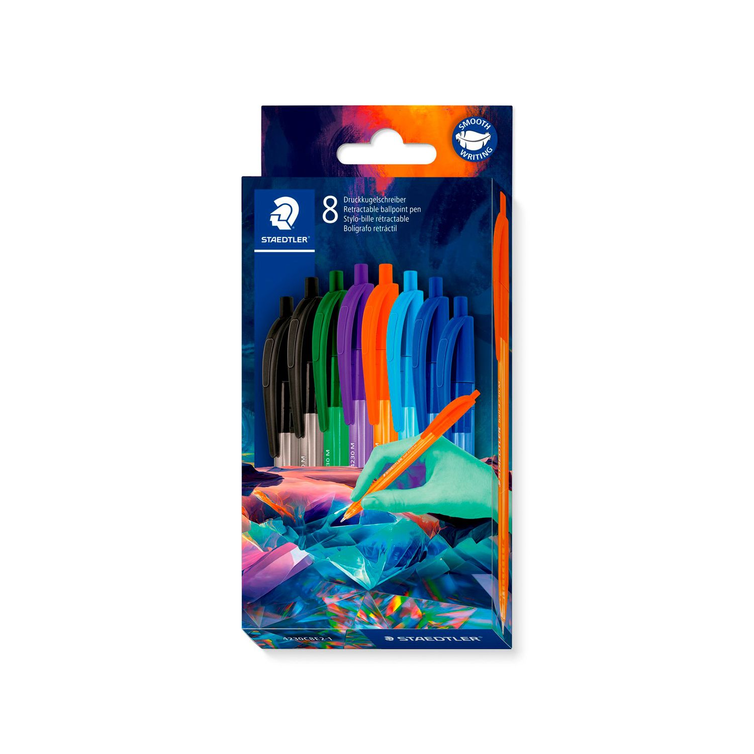 Boligrafo Staedtler Ball Retractil M 8 Piezas MVERSE