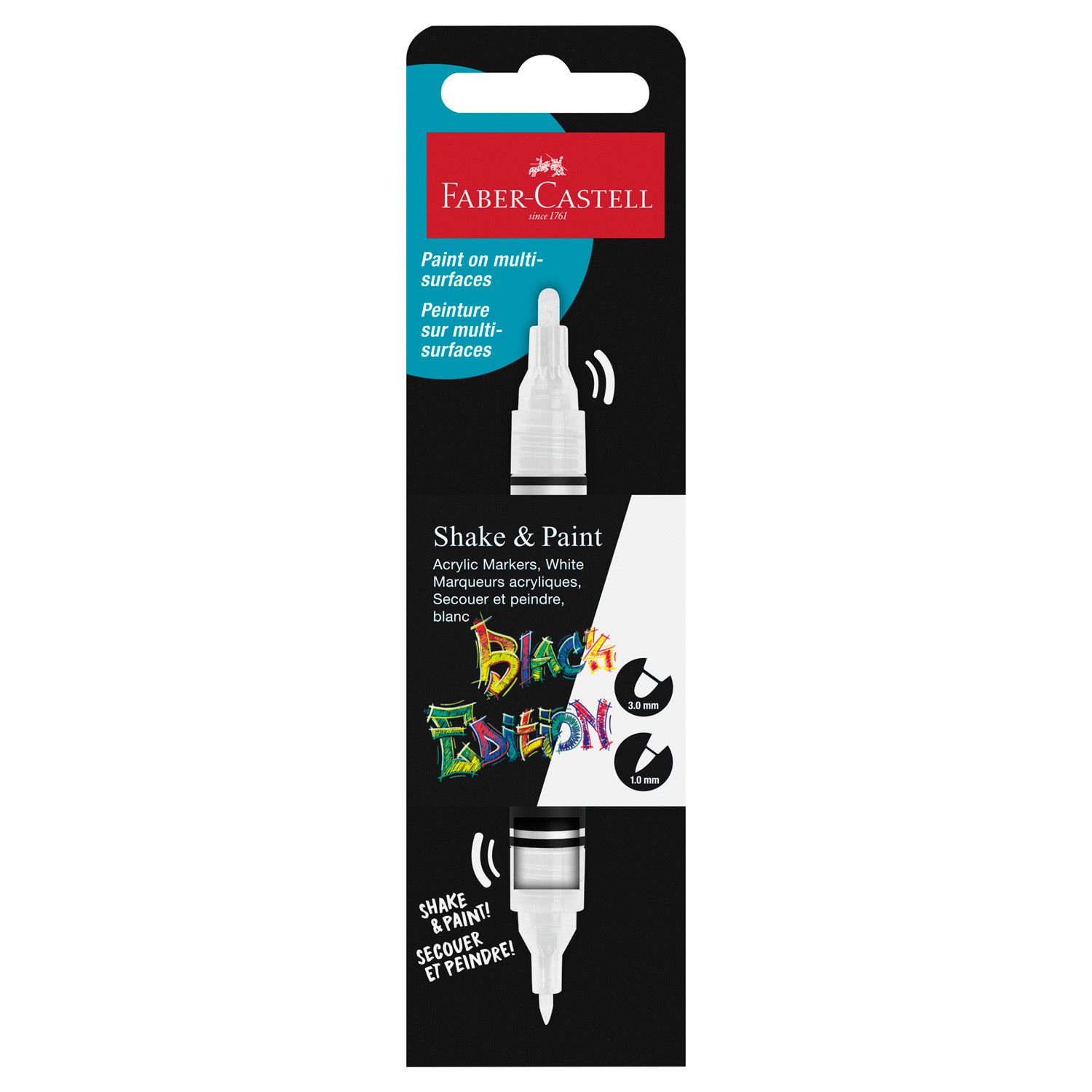 Marcador acrilico Faber Castell Shake &amp; Paint, blanco