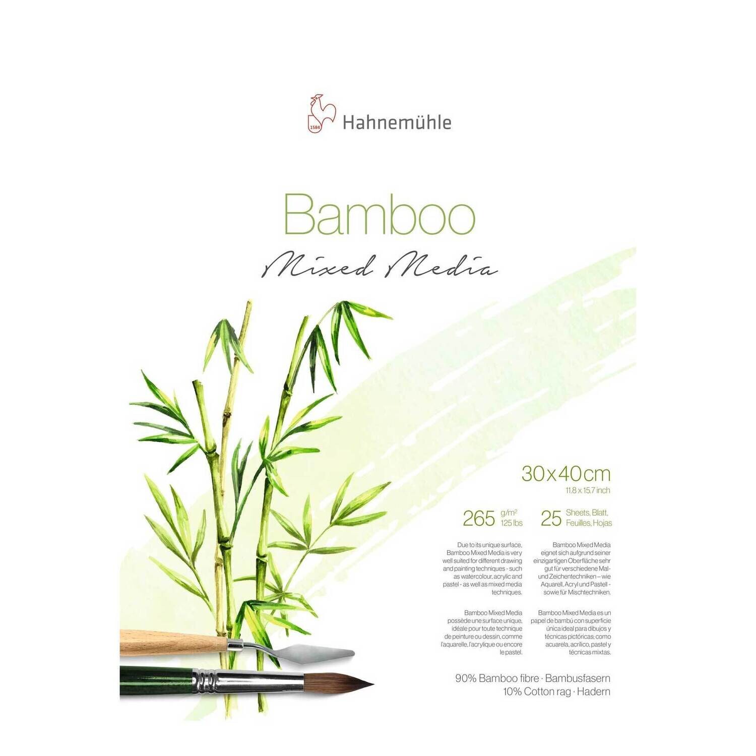 Block Hahnemuhle Bamboo Mixed Media 265gsm, 30 x 40cms