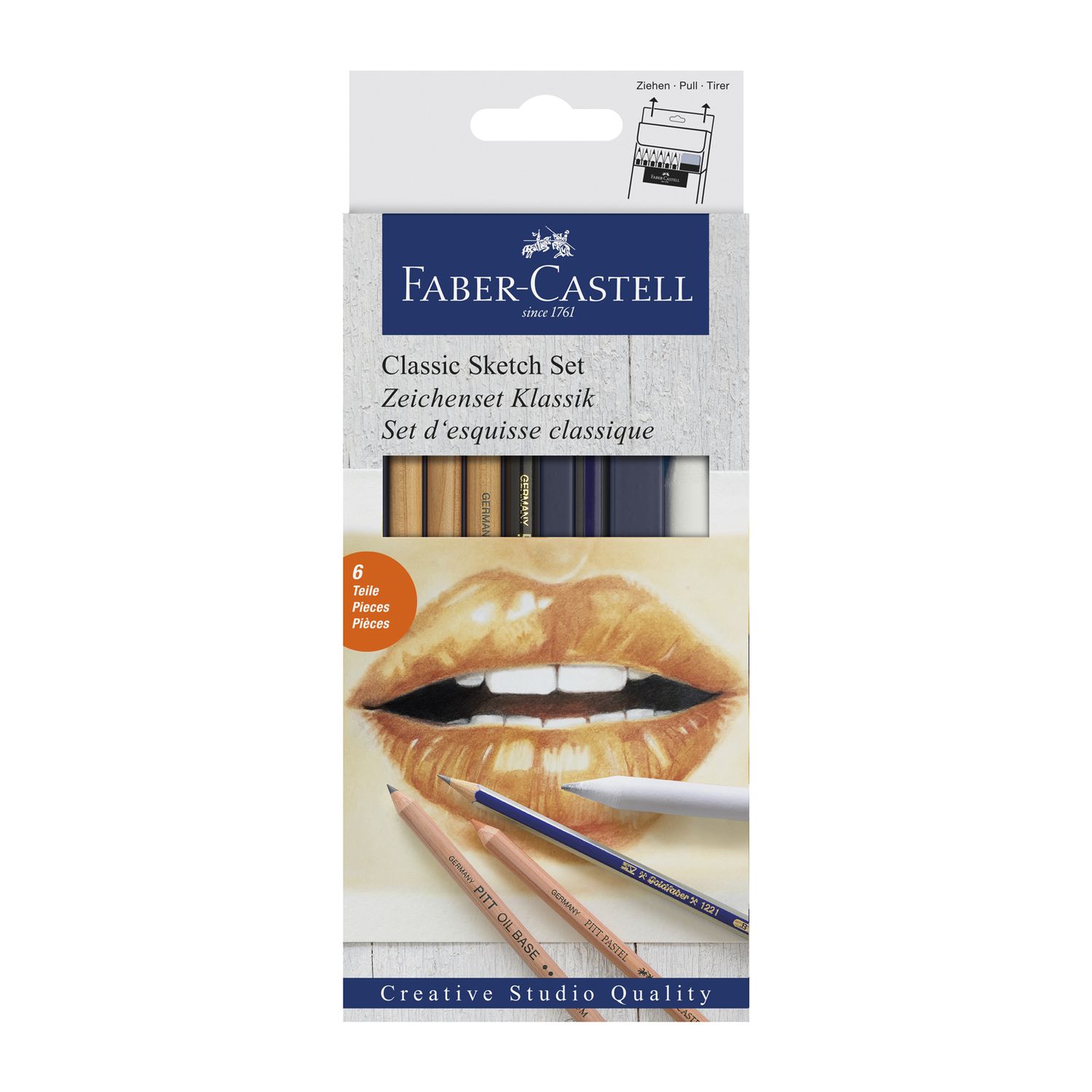 Set de Dibujo Faber Castell Goldfaber Classic Sketch, 6 piezas
