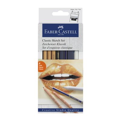 Set de Dibujo Faber Castell Goldfaber Classic Sketch, 6 piezas
