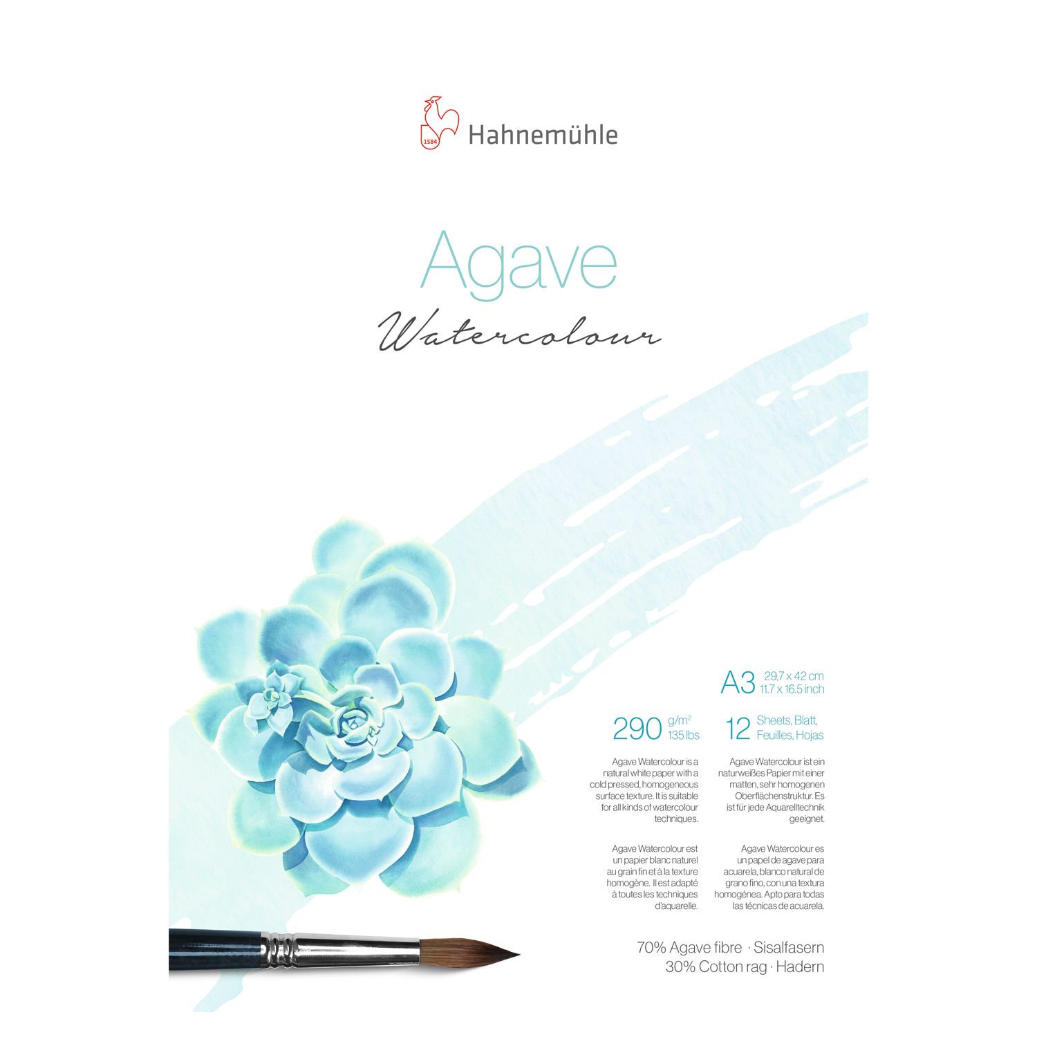 Block Hahnemuhle Agave Watercolour, A3