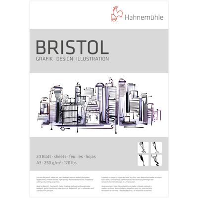 Block Hahnemuhle Bristol 250 gramos, A3