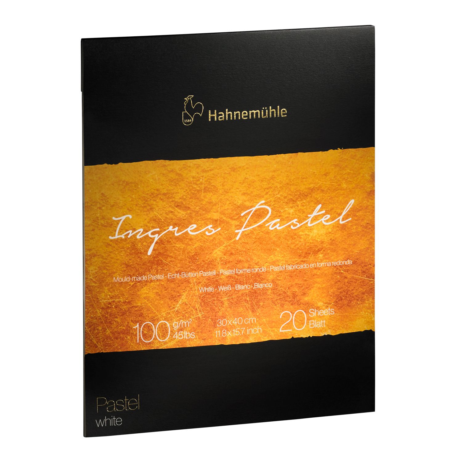 Block Hahnemuhle Collection Ingres Pastel Blanco 30 x 40cm 20 Hojas