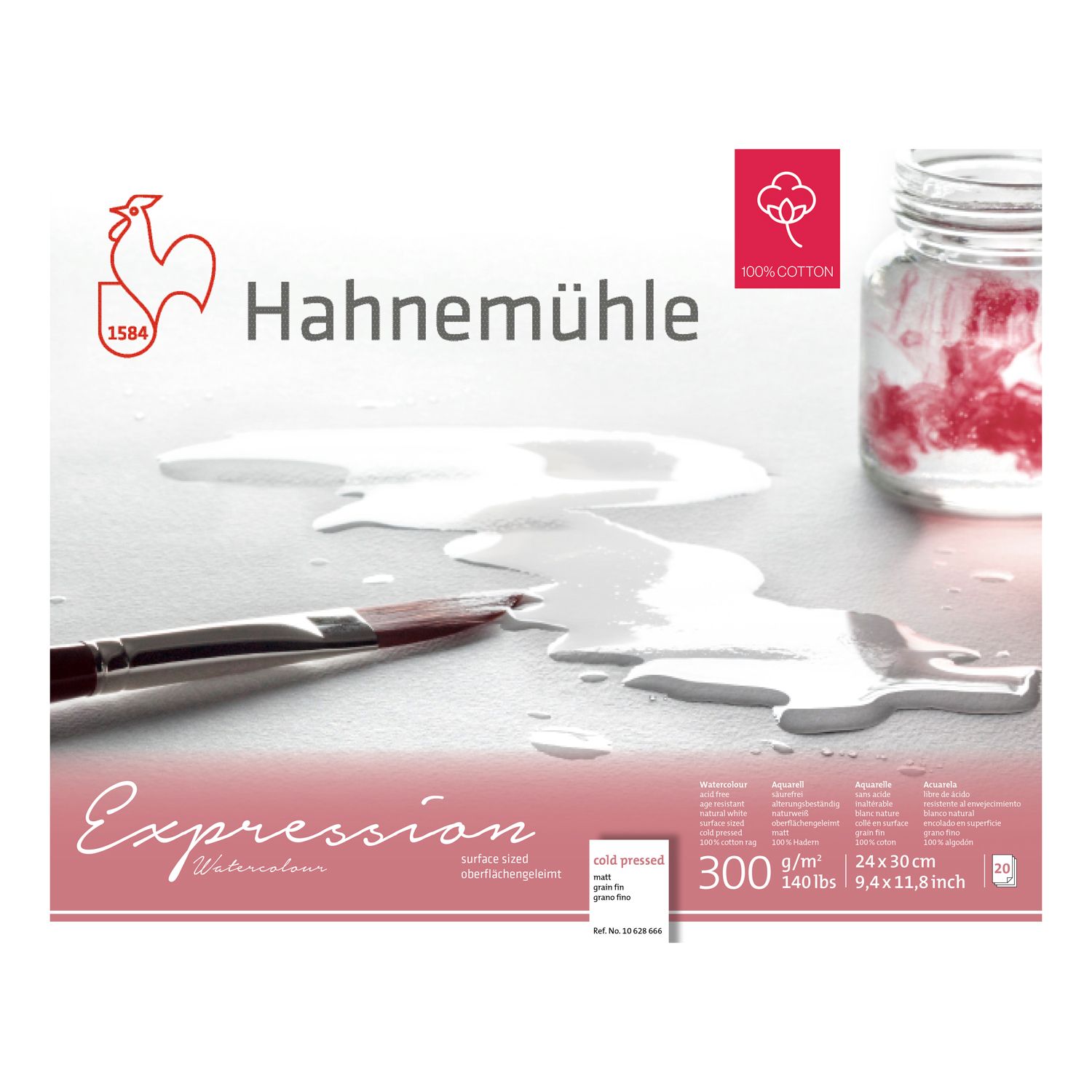 Block Hahnemuhle Expression 300 gr., 100% algodon, 24 x 32 cms