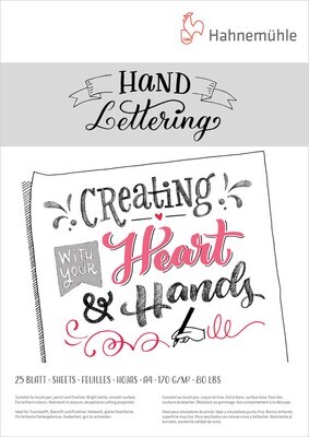 Block Hahnemuhle Hand Lettering A4 25 Hojas 170g
