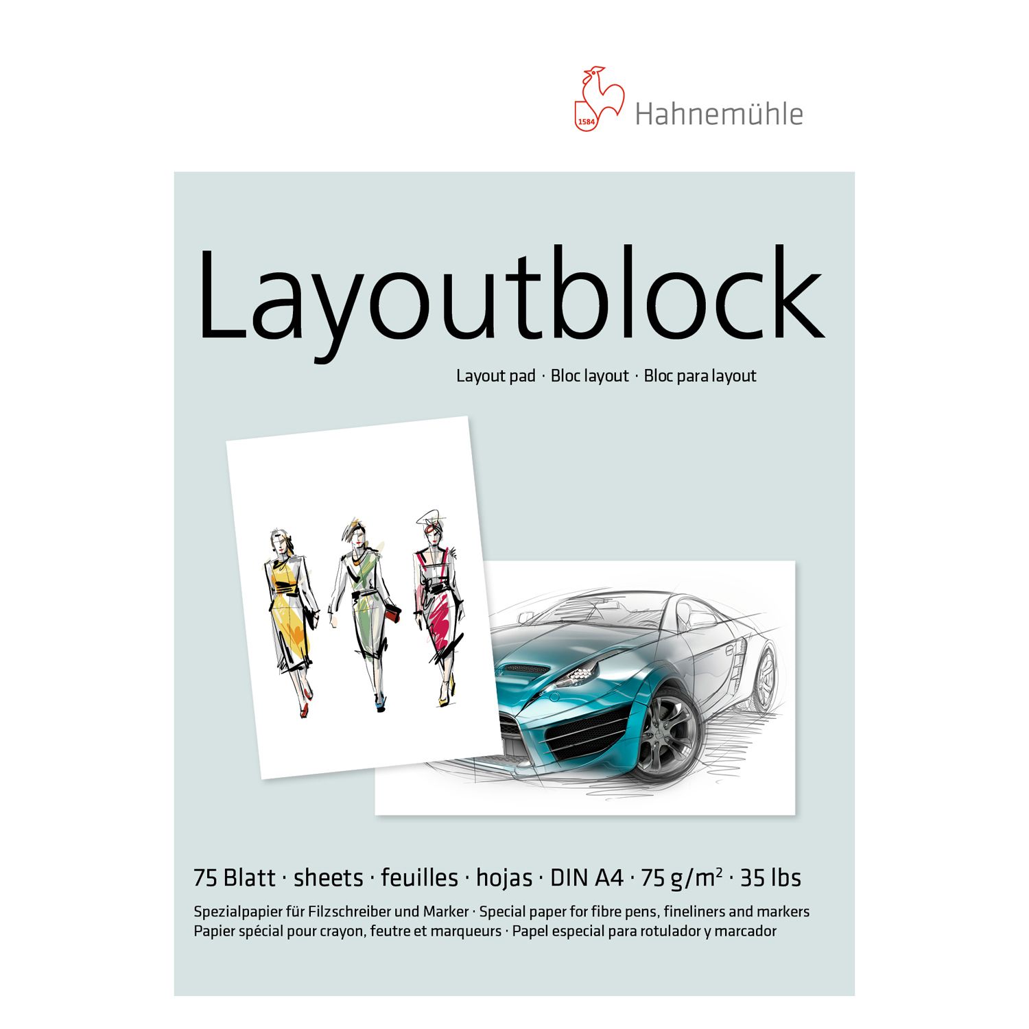 Block Hahnemuhle Layout Pad 75g A4 75 Hojas