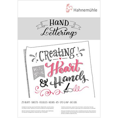 Block Hahnemuhle Hand Lettering A5 25 Hojas 170gr
