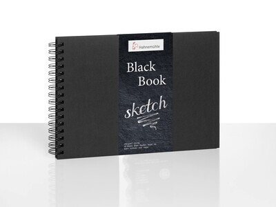 Cuaderno Hahnemuhle Black Book, tamaño A4, 250 gr. 30 Hojas