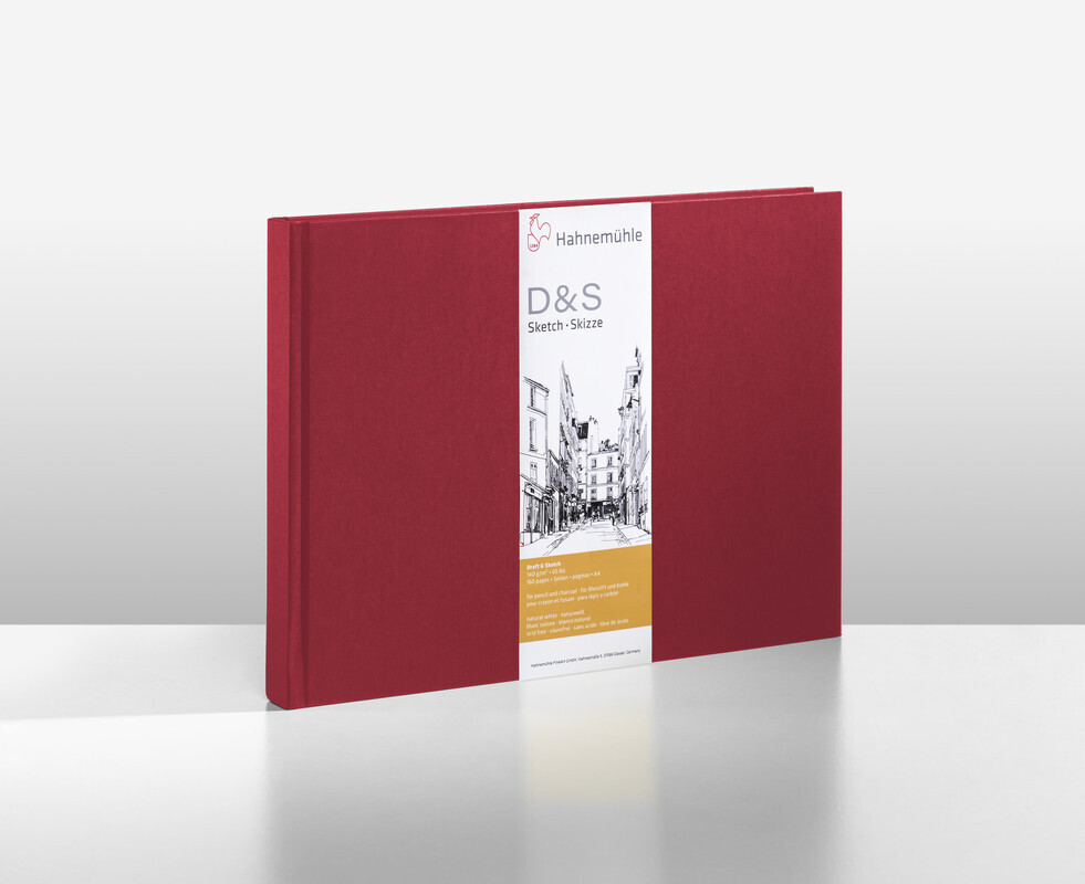 Cuaderno Hahnemuühle D&amp;S Horizontal A4 Rojo 140g 80 Hojas