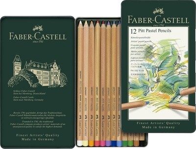 Crayon Pastel Faber Castell Pitt Pastel Pencil, 12 colores