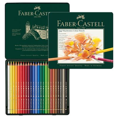 Lapiz Faber Castell Polychromos 24 Colores Caja de Metal