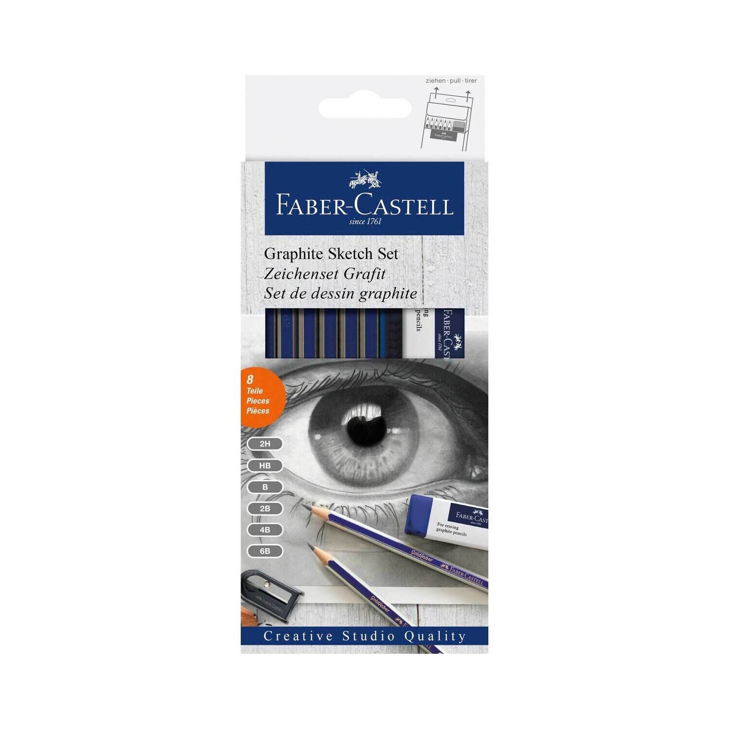 Set de Dibujo Faber Castell Goldfaber Graphite Sketch 8 Piezas
