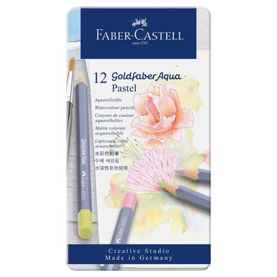 Lapiz Faber Castell Goldfaber Aqua 12 colores pastel