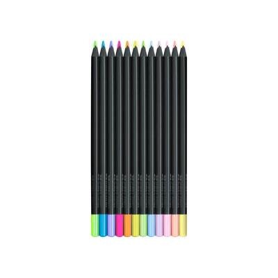 Lapiz Faber Castell Black Edition Neon + Pastel, 12 colores