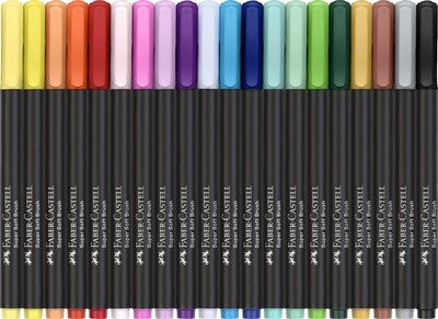 Marcador Faber Castell Black Edition Brush Pen, 20 colores