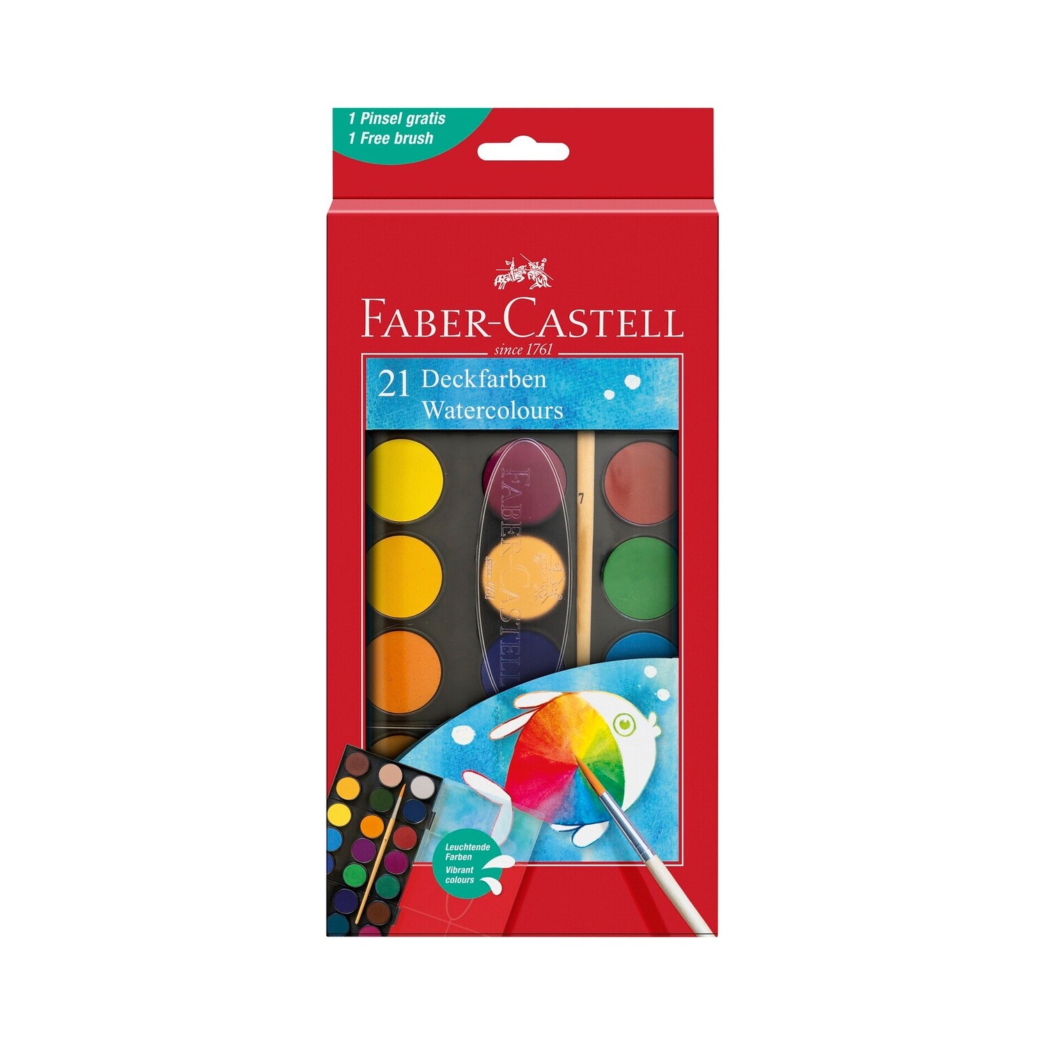 Acuarela Faber-Castell 21 Colores + Pincel