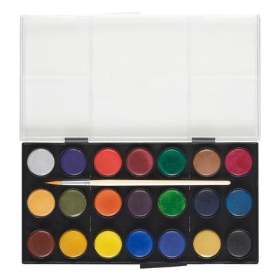 Acuarela Faber Castell escolar 21 colores + Pincel