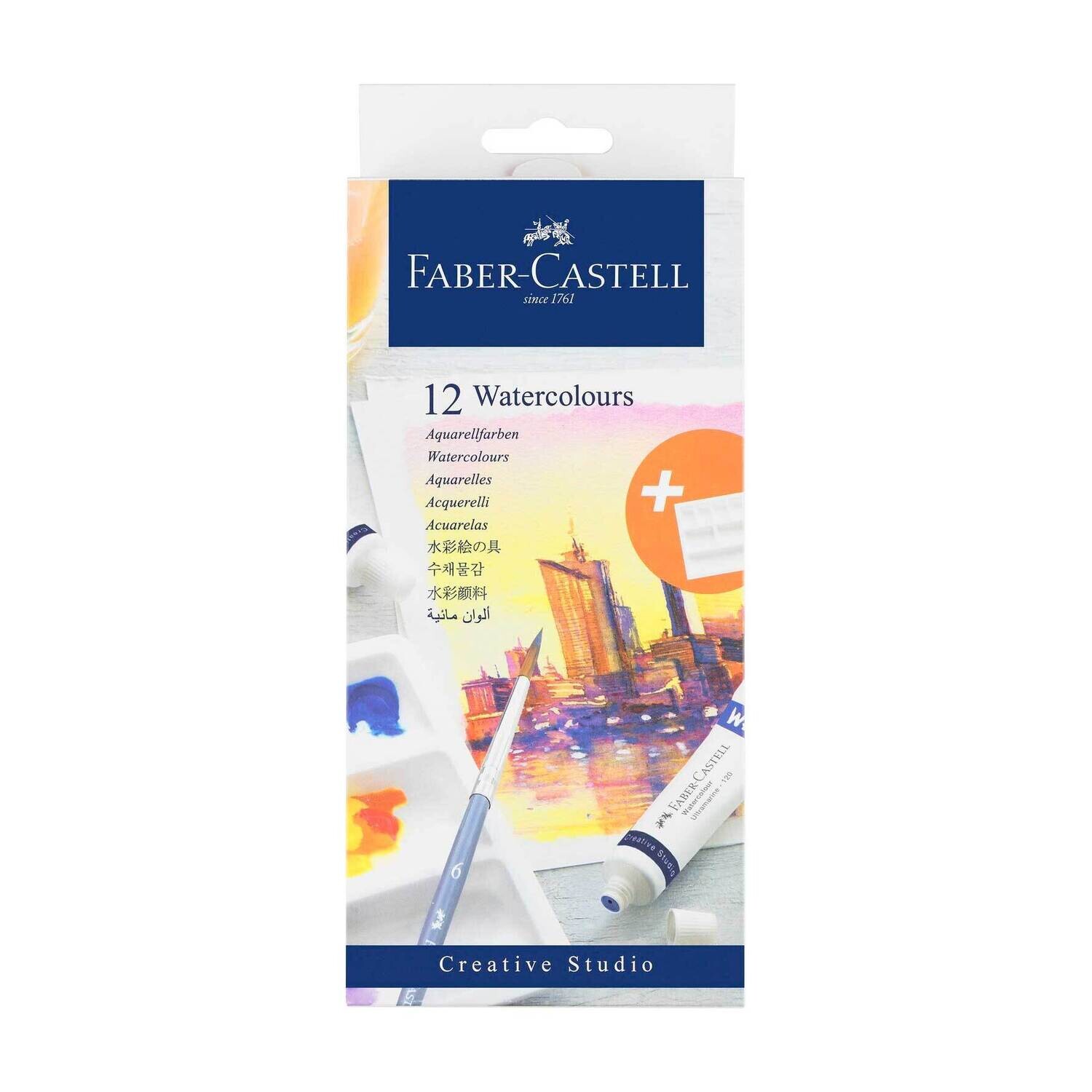 Acuarela Faber-Castell Creative Studio Tubo 12 Colores