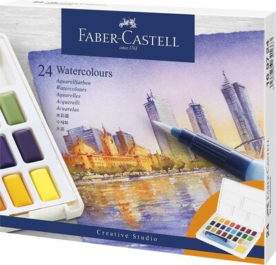 Acuarela Faber-Castell Creative Studio Pastillas de 24 Colores