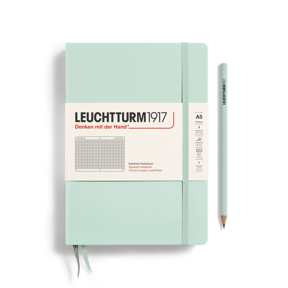 Cuaderno Leuchtturm1917 Medium A5 Mint Green, Cuadros