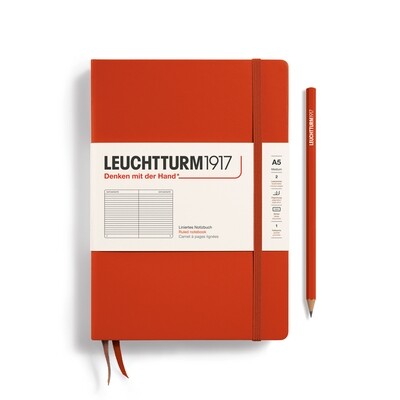 Cuaderno Leuchtturm1917 Medium A5 Fox Red, Lineas