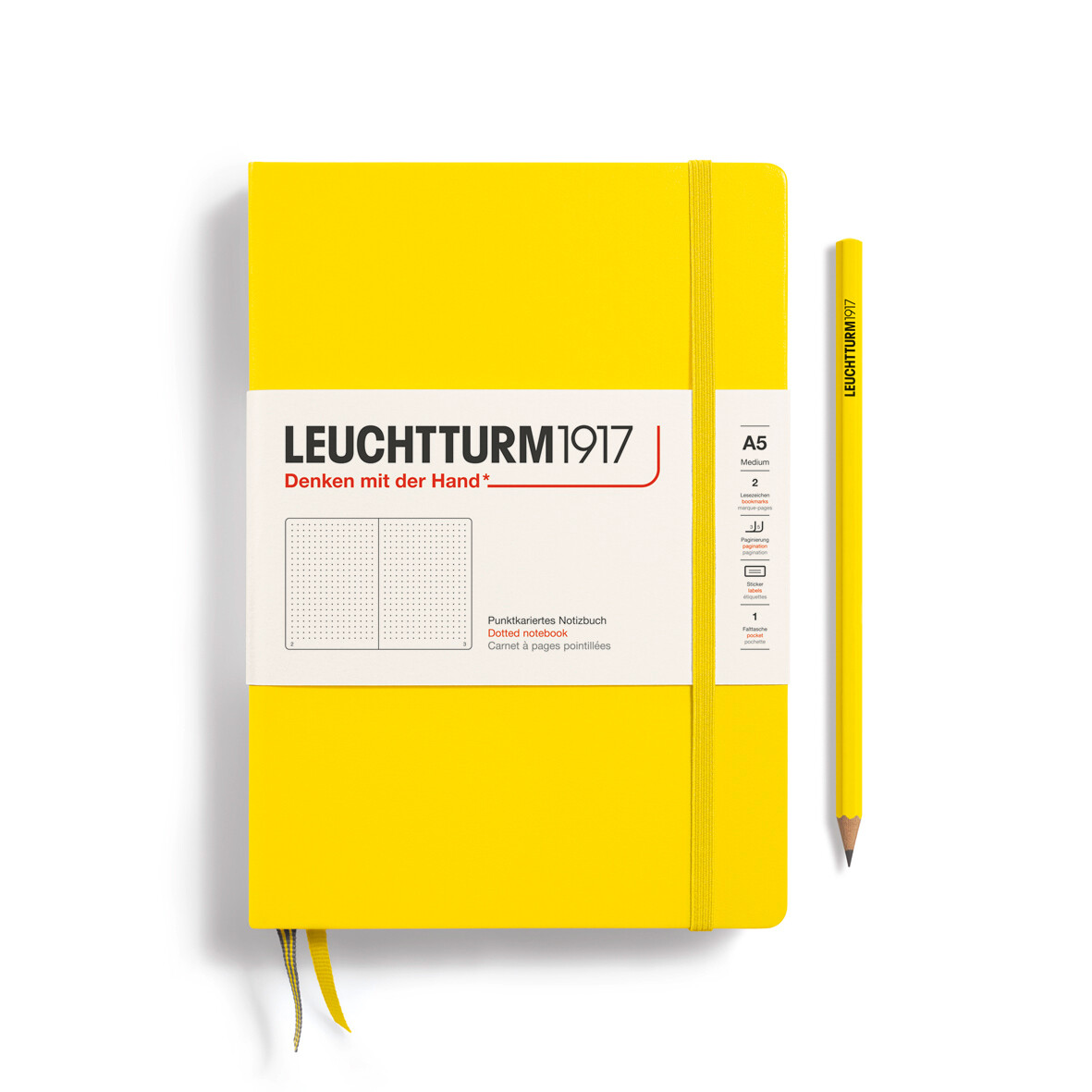 Cuaderno Leuchtturm1917 Medium A5 Lemon, Puntos