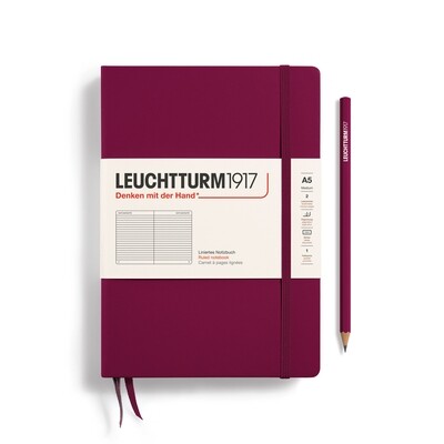 Cuaderno Leuchtturm1917 Medium A5 Port Red, Lineas