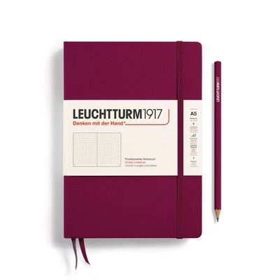 Cuaderno Leuchtturm1917 Medium A5 Port Red, Puntos