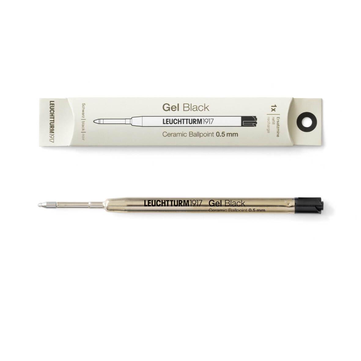Repuesto para boligrafo Leuchtturm1917 Drehgriffel tinta Gel, color Negro