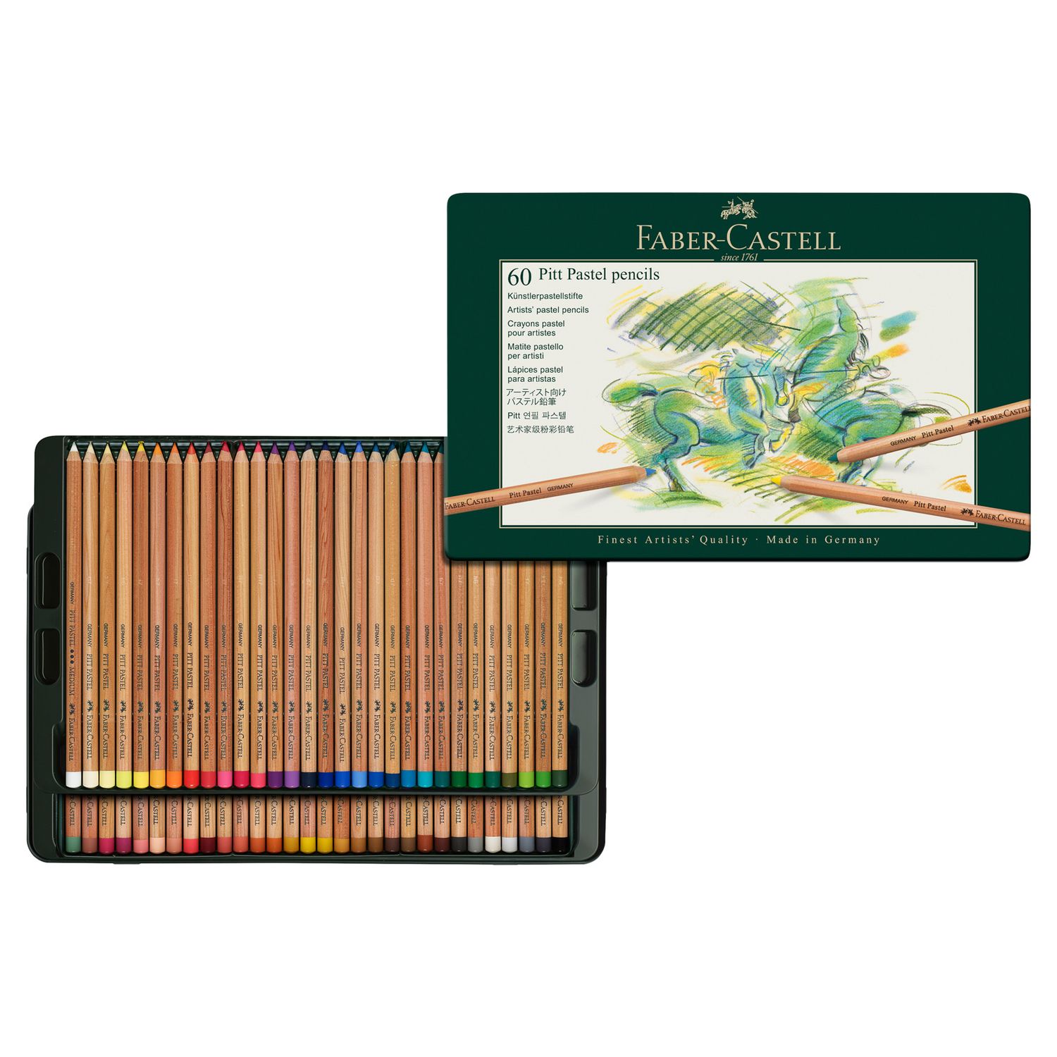 Crayon Pastel Faber Castell Pitt Pastel Pencil, 60 colores