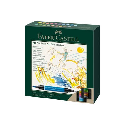 Marcador Faber Castell Pitt Artist Pen Dual 20 colores