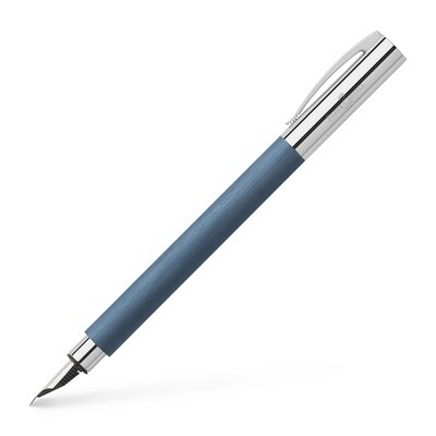 Pluma Fuente Faber-Castell Ambition Resina Azul Punto Mediano