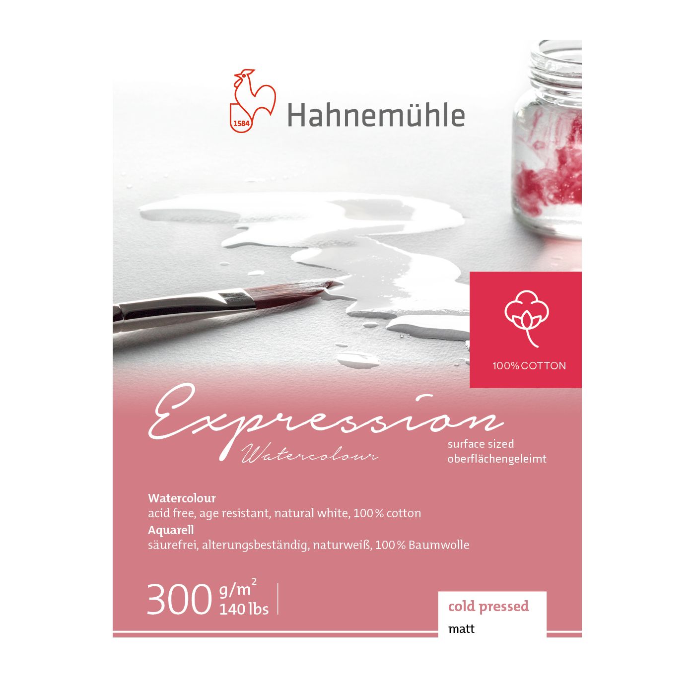 Cartulina Hahnemuhle Expression 50 x 65 cms, 100% algodón, 300 gr., 10PK