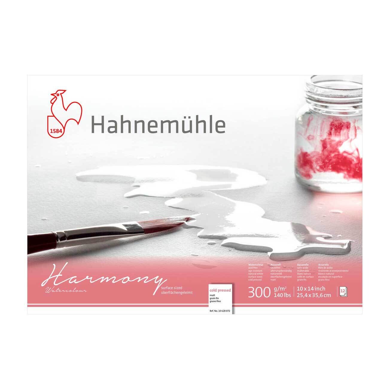 Block Hahnemuhle Harmony 300, grano fino, 10 x 14 cms