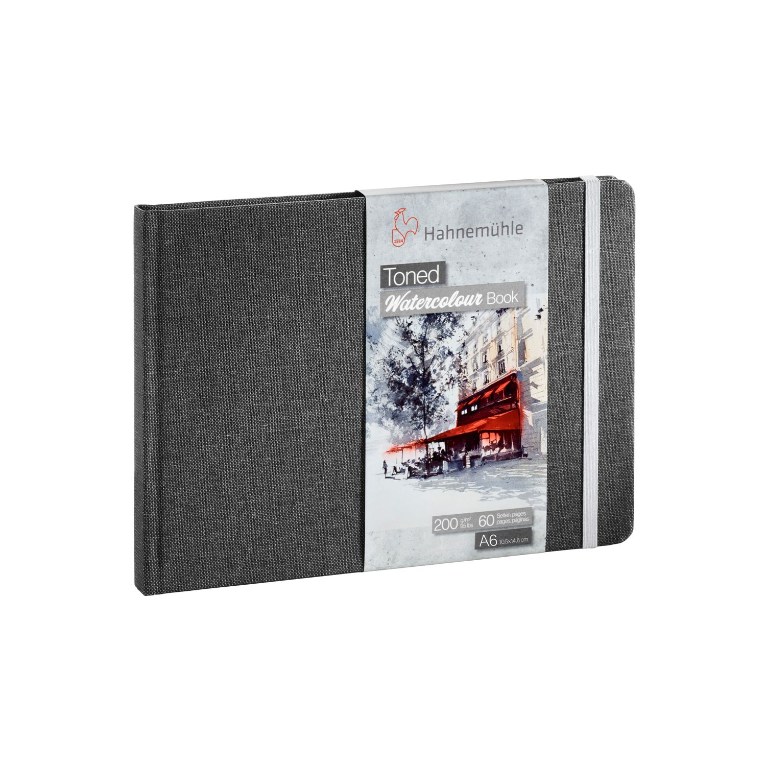 Cuaderno Hahnemühle Toned Watercolour Grey Book A6, 200 Gramos