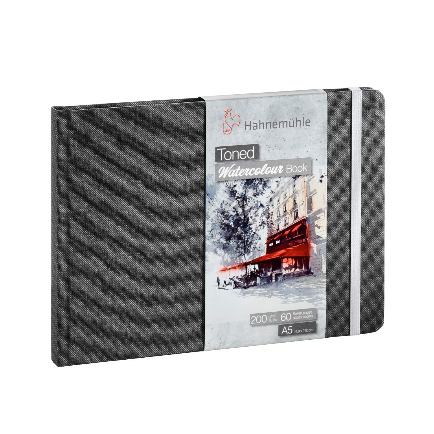 Cuaderno Hahnemühle Toned Watercolour Grey Book A5, 200 Gramos