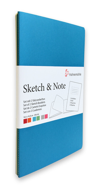 Cuaderno Hahnemühle Sketch &amp; Note A6 2pk Celeste / Menta