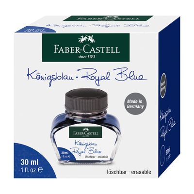 Tinta Faber Castell 30ml, color Azul Real