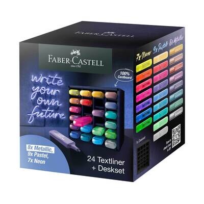 Marcador Faber Castell Textliner Juego de Escritorio,  24 colores