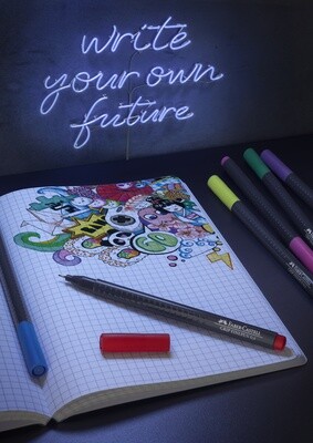 Marcador Faber Castell Black Edition Grip Finepen 30 colores