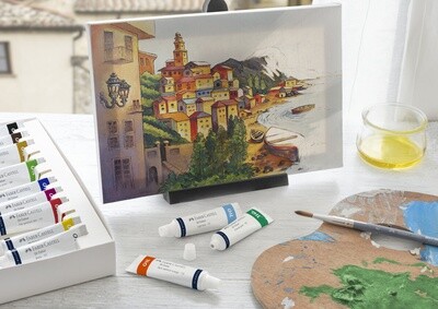 Pintura oleo Faber Castell Creative Studio, 12 colores