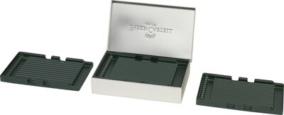 Caja metálica Faber-Castell, vacía para guardar instrumentos de dibujo