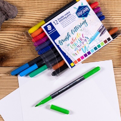Marcador Staedtler Lettering, 12 colores