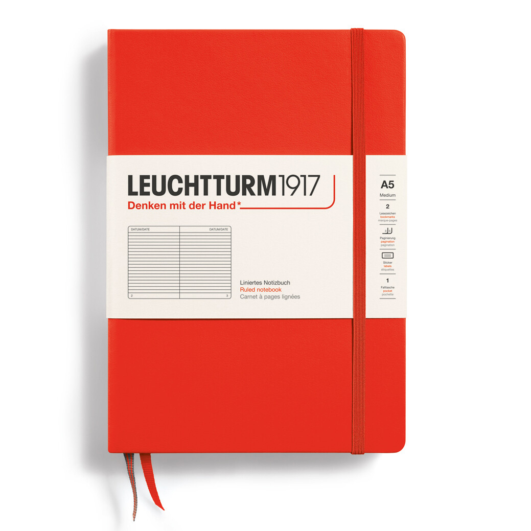 Cuaderno Leuchtturm1917 Medium A5 Lobster, Lineas