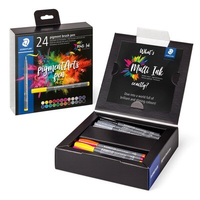 Marcador Staedtler Pigment Brush Pen, 24 colores